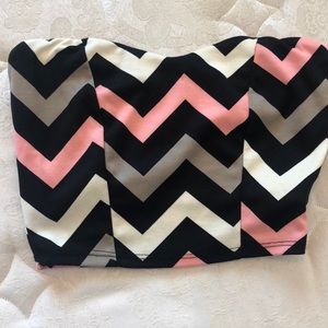 Charlotte Rousse size small strapless crop top